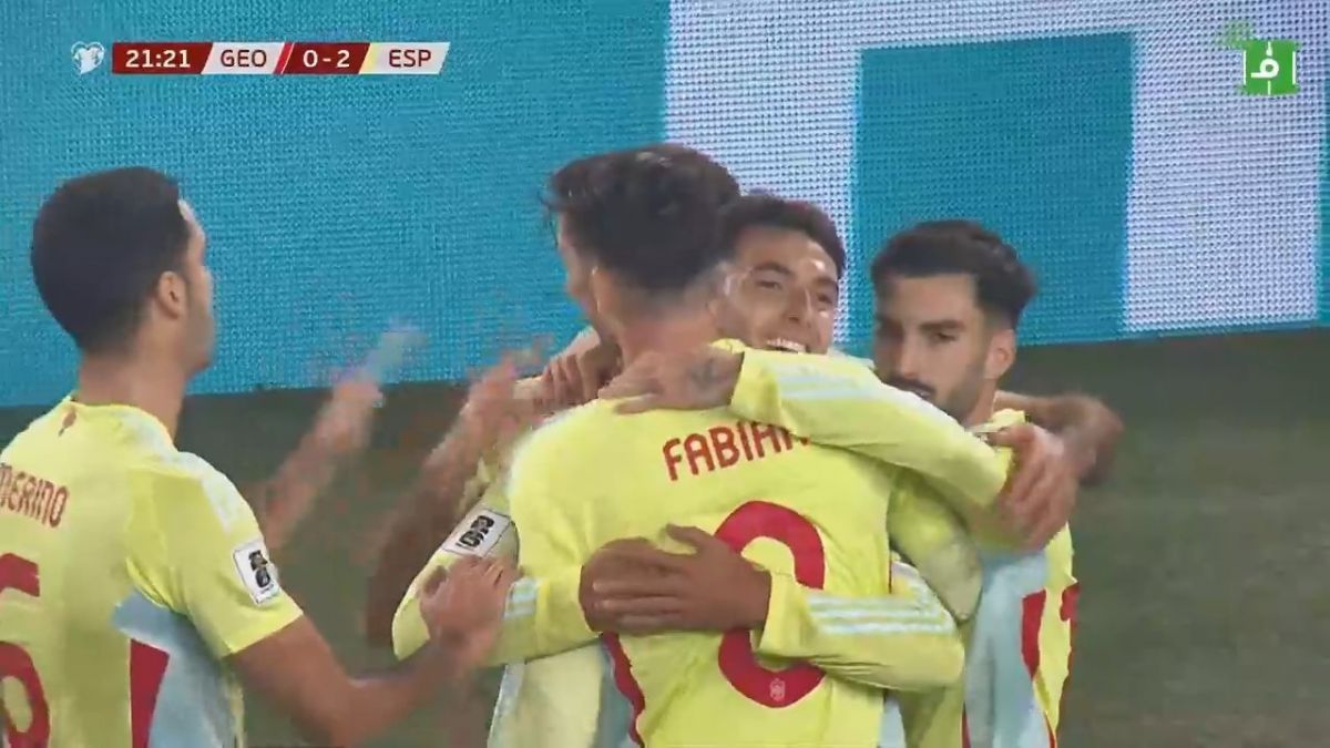 گل دوم اسپانیا به گرجستان (مارتین زوبیمندی)