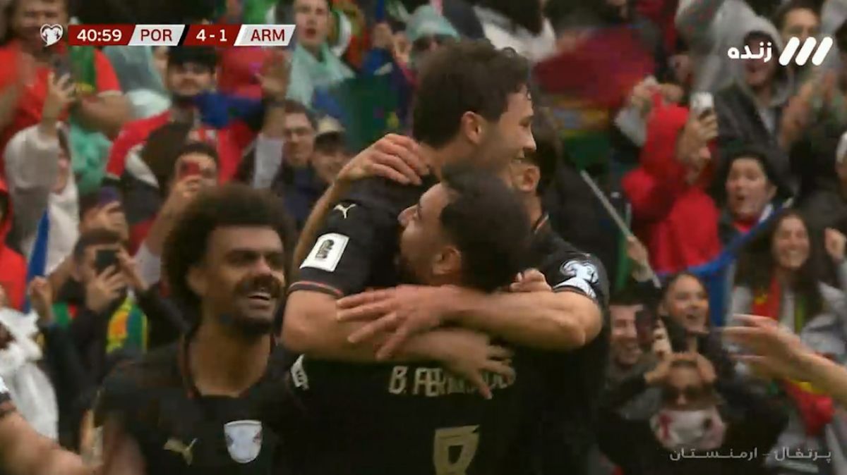 گل چهارم پرتغال به ارمنستان (سوپرگل و دبل ژائو نوس)