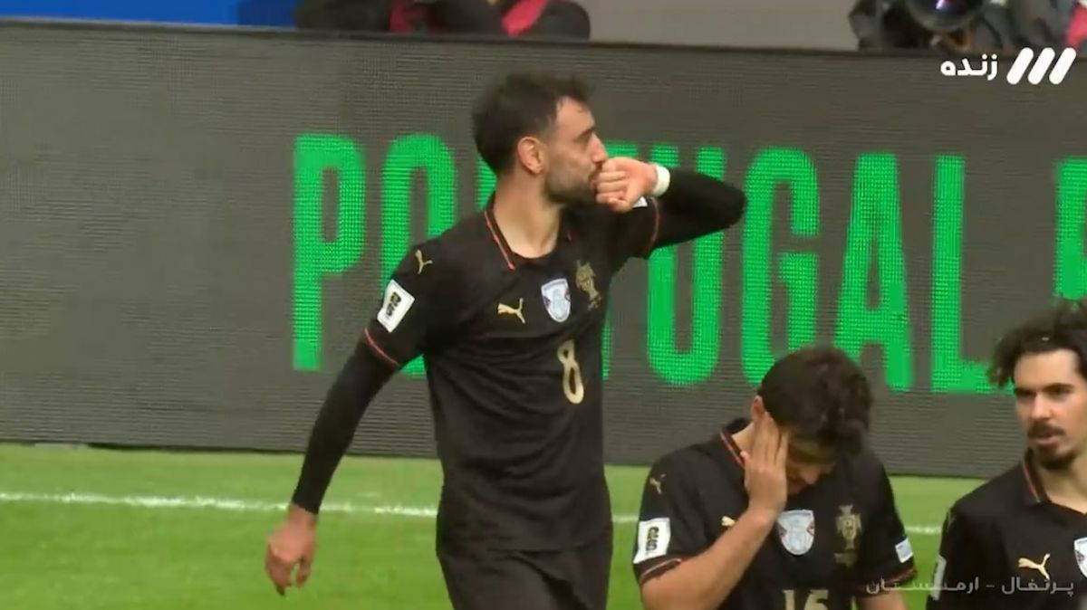 گل پنجم پرتغال به ارمنستان (برونو فرناندز - پنالتی)