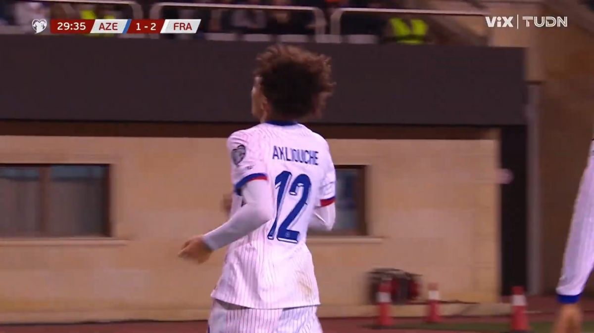 گل دوم فرانسه به آذربایجان (مگنس آکلیوش)