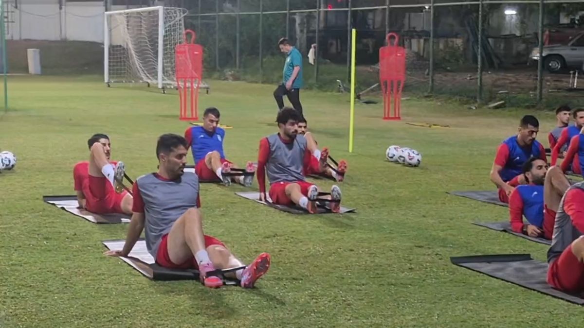 بخشهایی از تمرین امشب ملی پوشان قبل از دیدار فینال مقابل ازبکستان