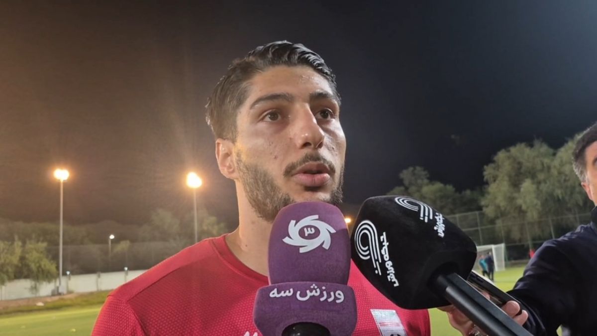 گفت و گو با محمدمهدی محبی در حاشیه تمرین امشب تیم ملی