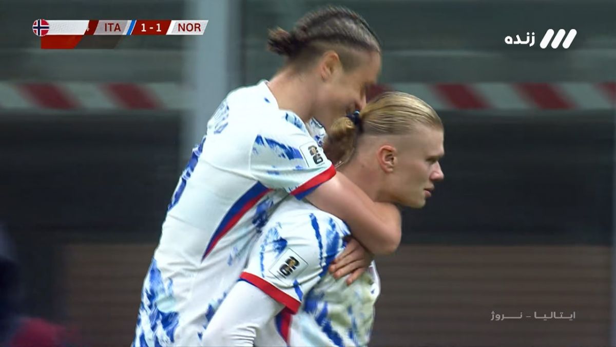 گل دوم نروژ به ایتالیا (سوپرگل ارلینگ هالند)