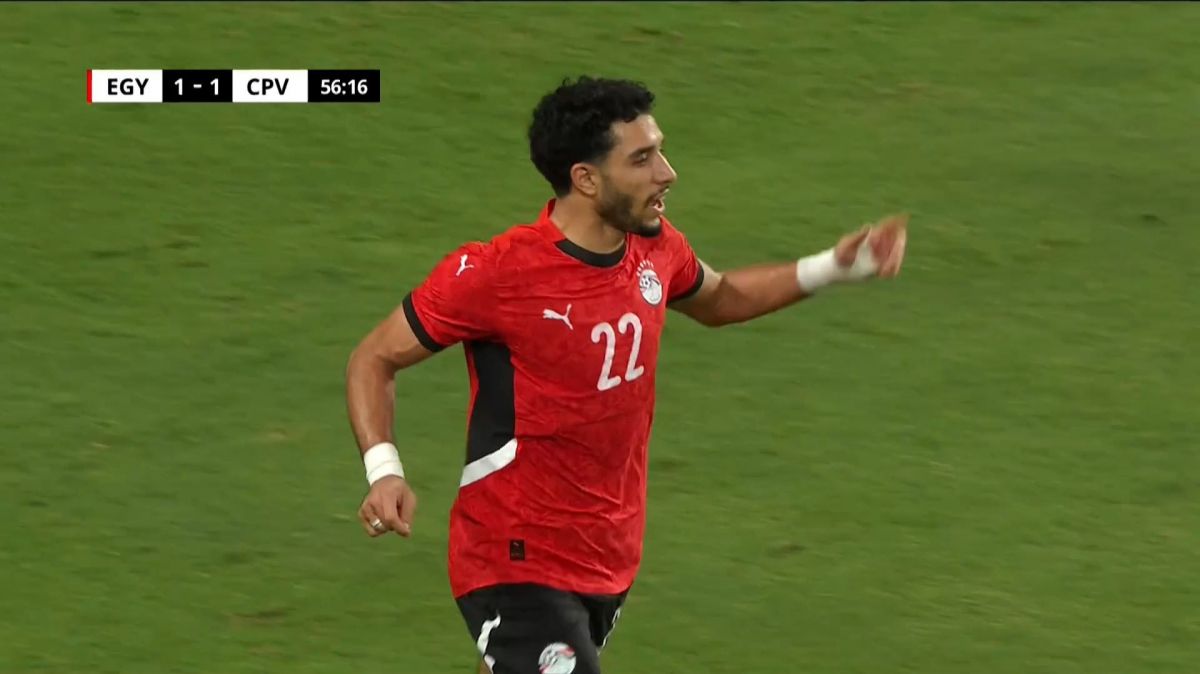 گل اول مصر به کیپ ورد (عمر مرموش)