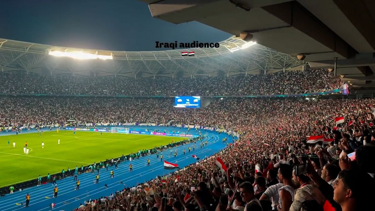 حال و هوای ورزشگاه عراق در شب صعود به پلی آف جام جهانی