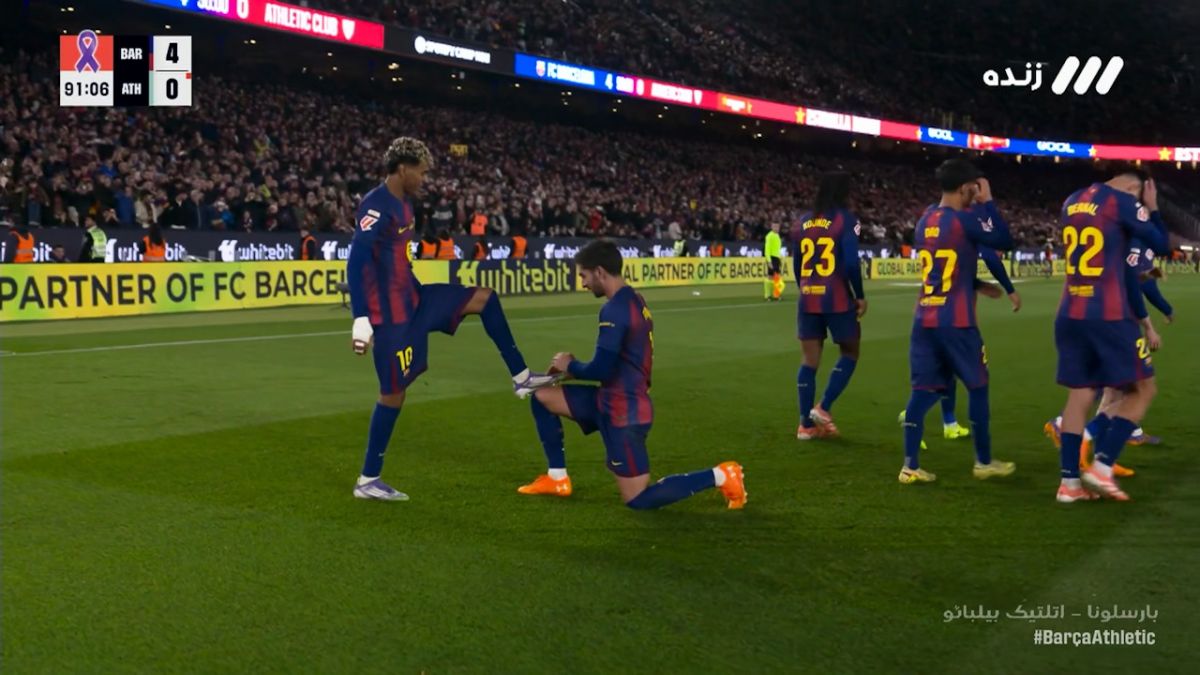 گل چهارم بارسلونا به بیلبائو (فران تورس)