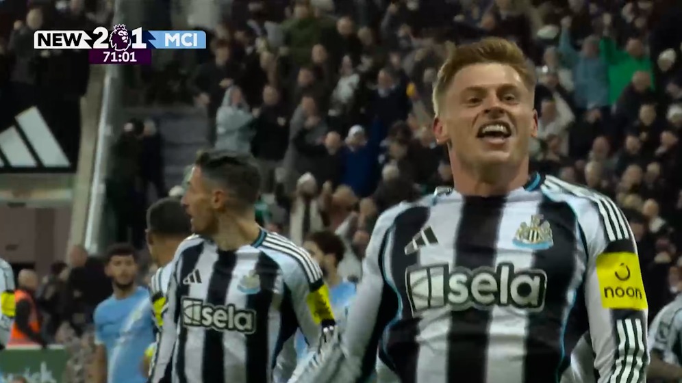 گل دوم نیوکاسل به منچستر سیتی (دبل هاروی بارنس)