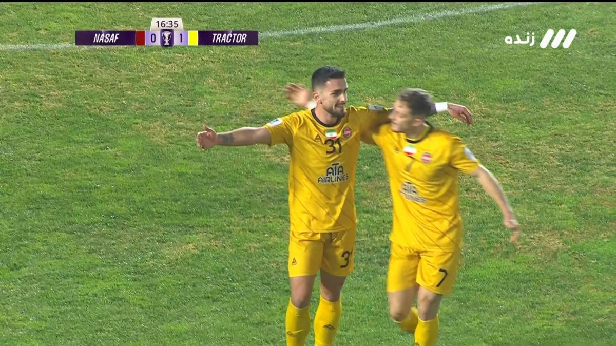 گل اول تراکتور به نسف قارشی (ضربه زیبای لوشکیا)