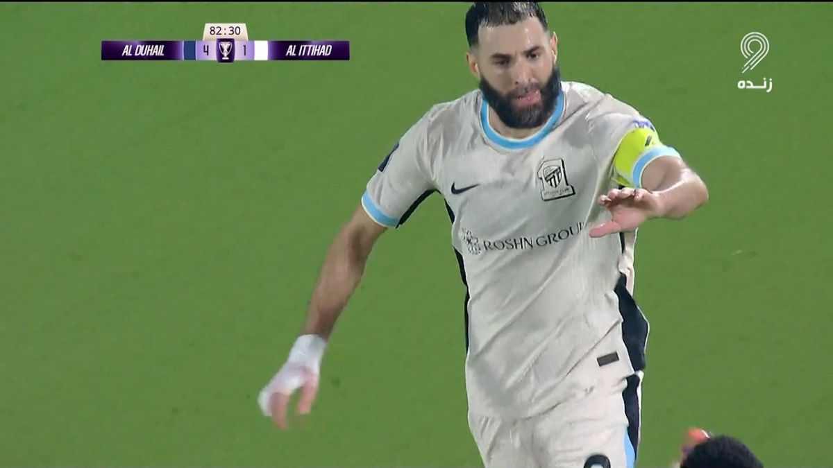 گل دوم الاتحاد به الدحیل (دبل و سوپرگل کریم بنزما)