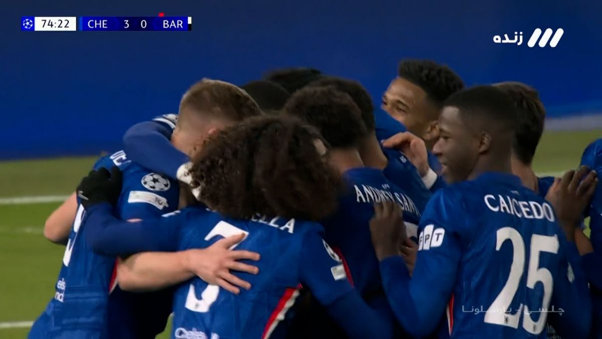 گل سوم چلسی به بارسلونا (لیام دلاپ)