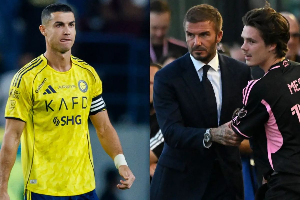 پاسخ تمسخرآمیز پسر بکام به صحبت‌های جنجالی رونالدو (عکس)