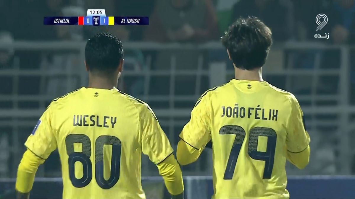 گل اول النصر به استقلال تاجیکستان (فلیکس - پنالتی)