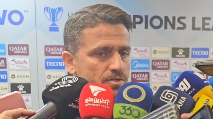 مصاحبه وریا غفوری پس از تساوی استقلال و الوصل و تشکر از هواداران