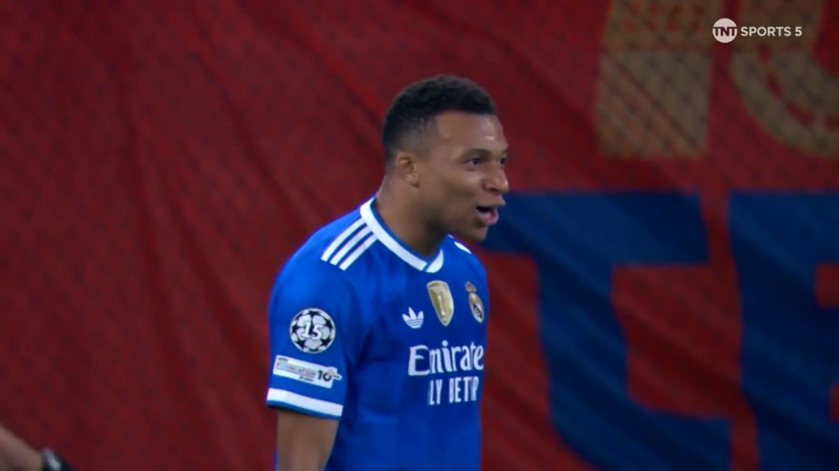 گل دوم رئال مادرید به المپیاکوس (دبل کیلیان امباپه)