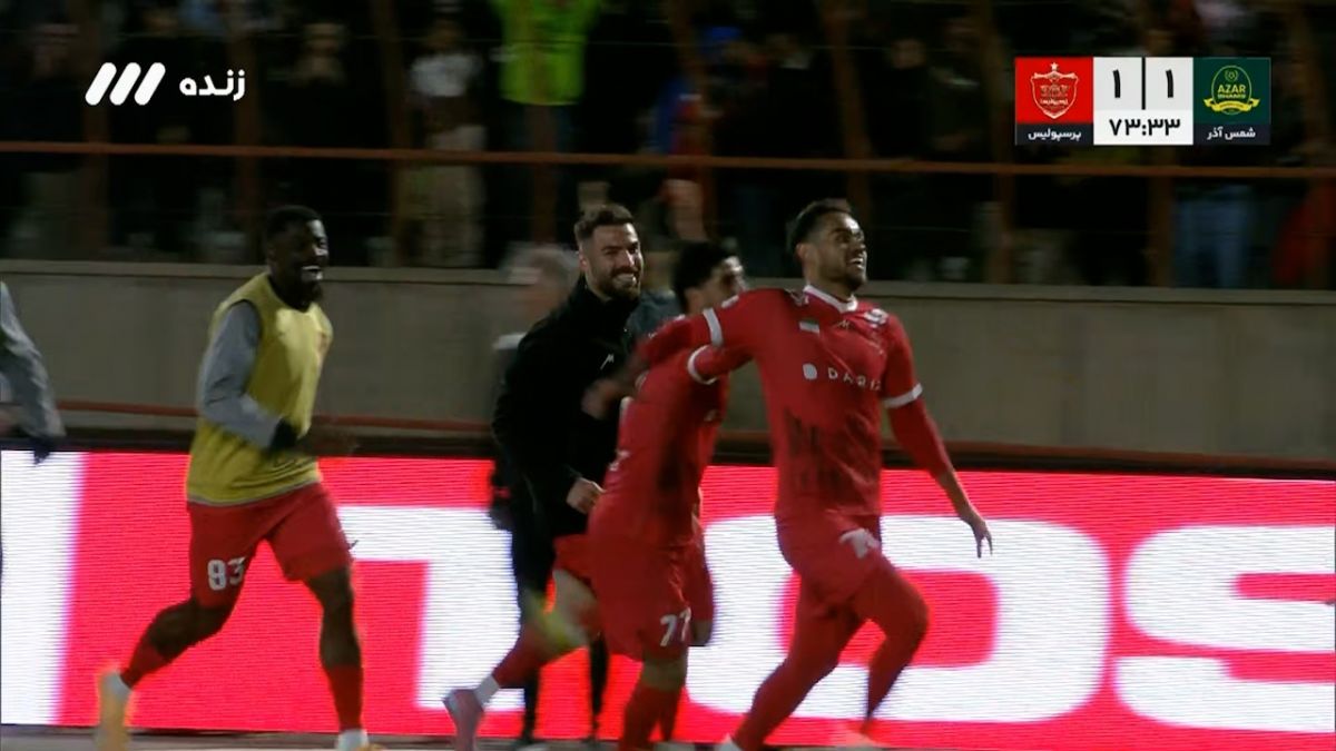 گل دوم پرسپولیس به شمس آذر (اورونوف)