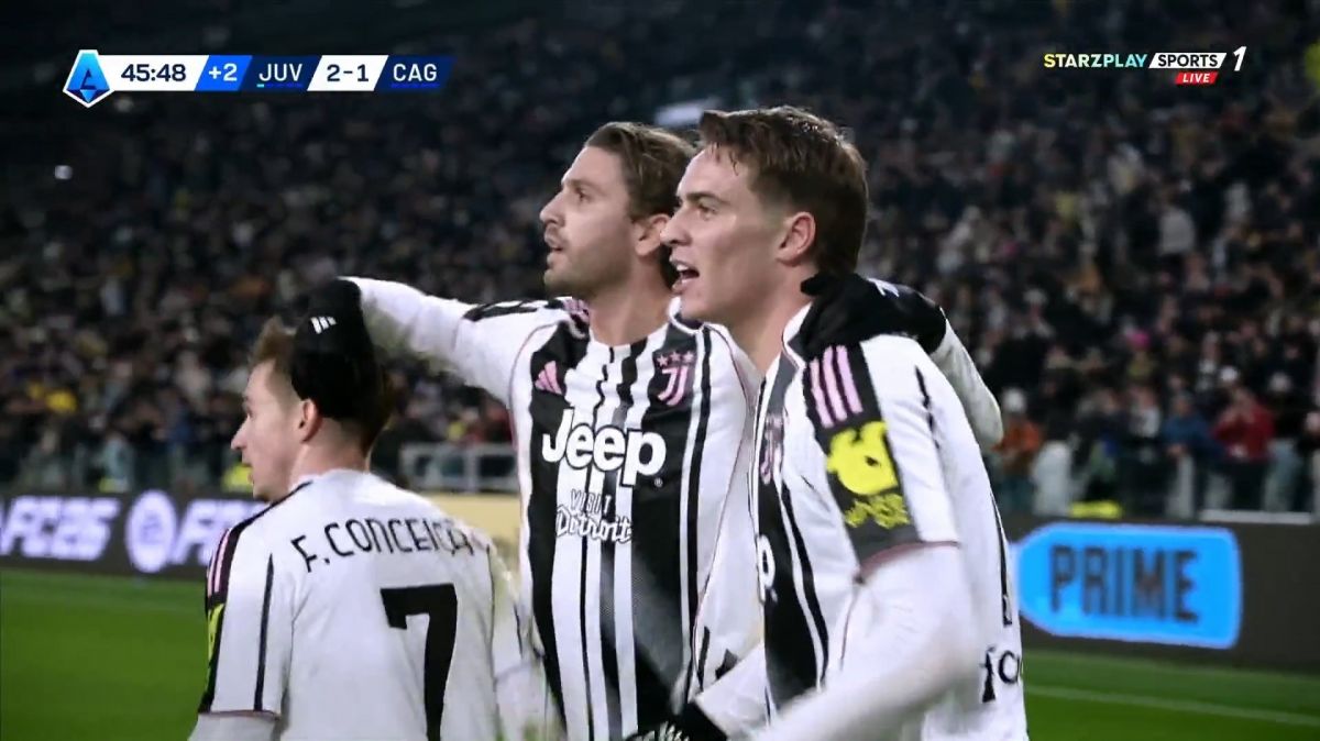 گل دوم یوونتوس به کالیاری (دبل کنان ییلدیز)