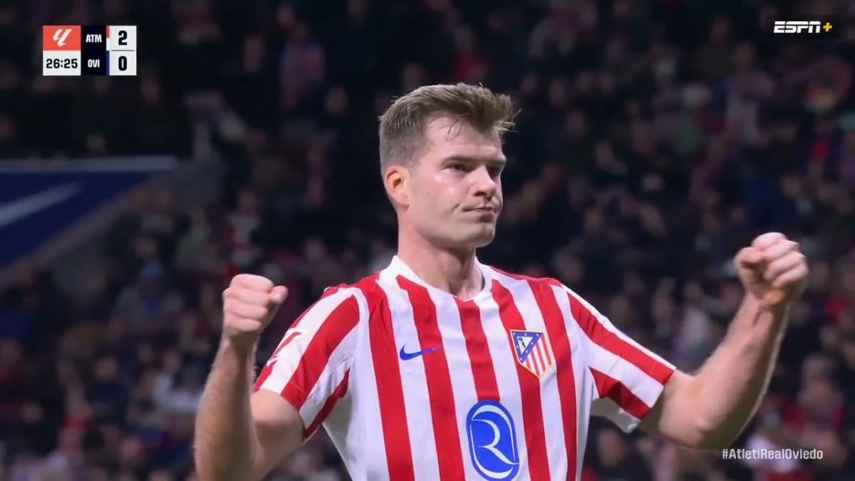 گل دوم اتلتیکو مادرید به رئال اویدو (دبل سورلوث)