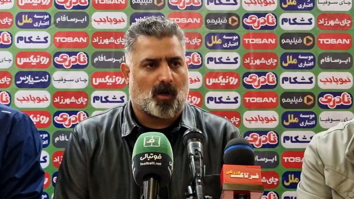 نشست خبری ابراهیم اشکش سرمربی بعثت کرمانشاه