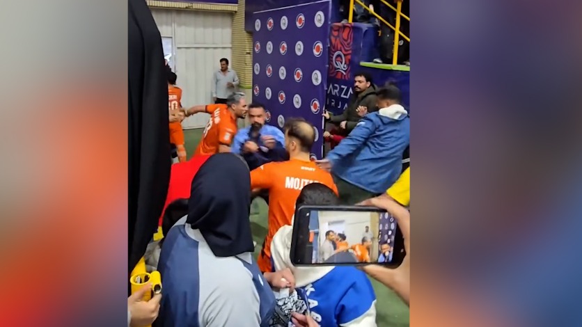 درگیریهای غیر قابل باور در بازی فوتسال گهر زمین - مس سونگون