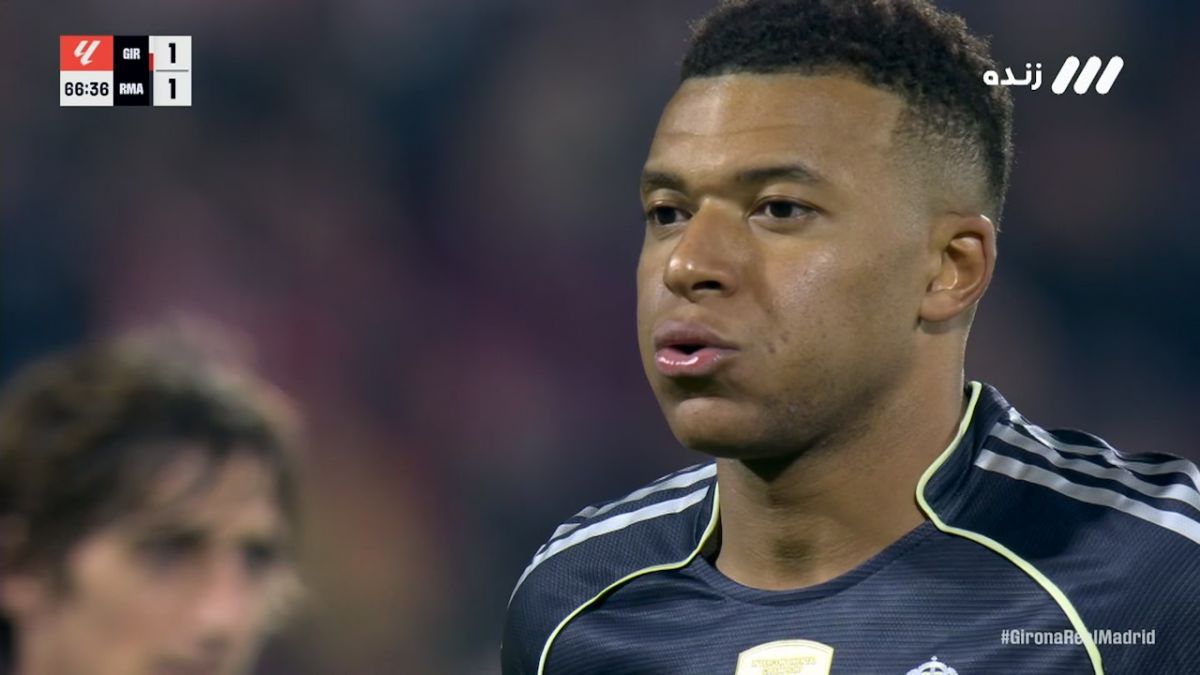 گل اول رئال مادرید به ژیرونا (کیلیان امباپه - پنالتی)