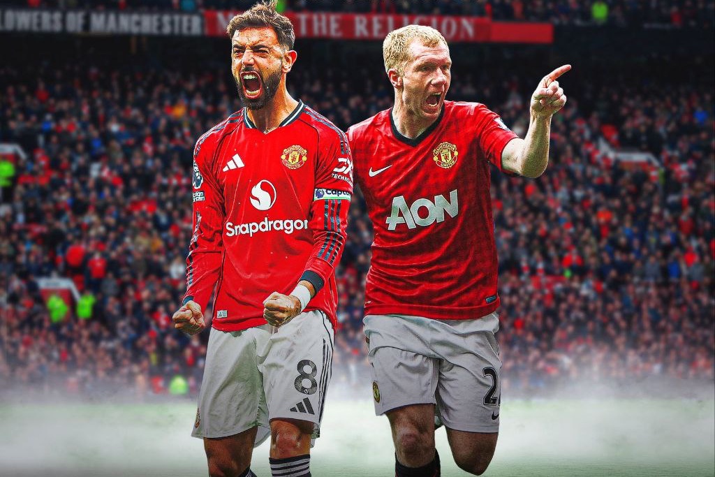 برونو بالاتر از اسکولز در رده چهارم پاس‌گل‌های تاریخ یونایتد