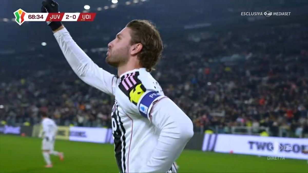 گل دوم یوونتوس به اودینزه (لوکاتلی - پنالتی)