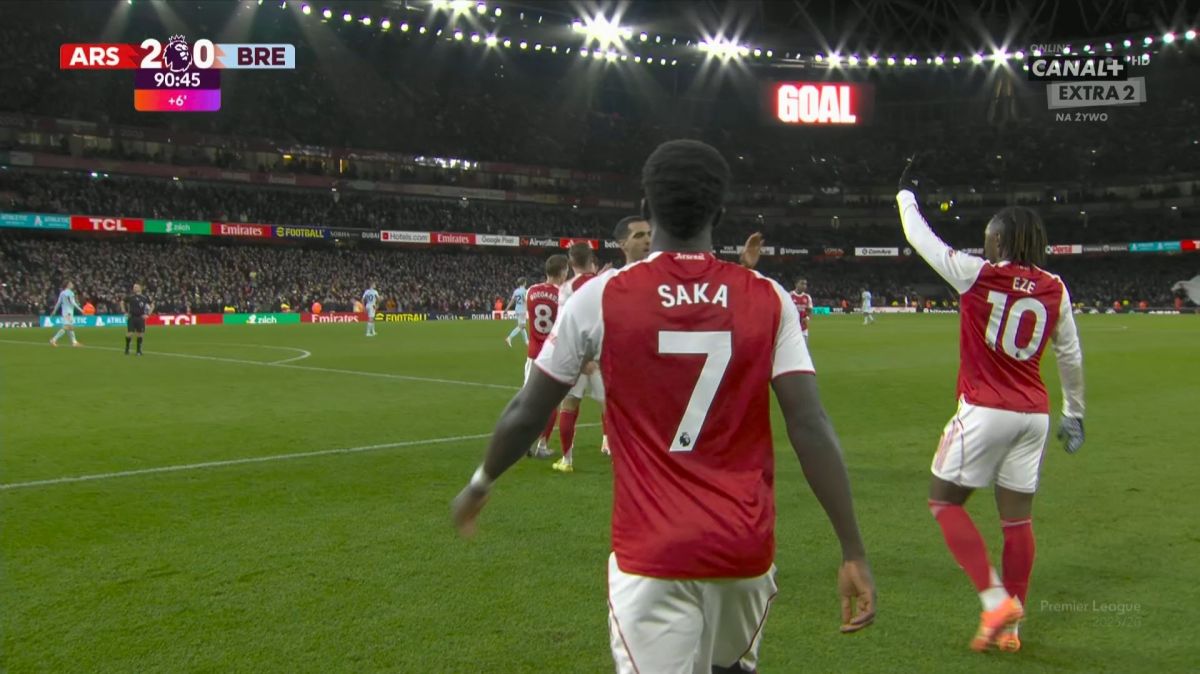 گل دوم آرسنال به برنتفورد (بوکایو ساکا)