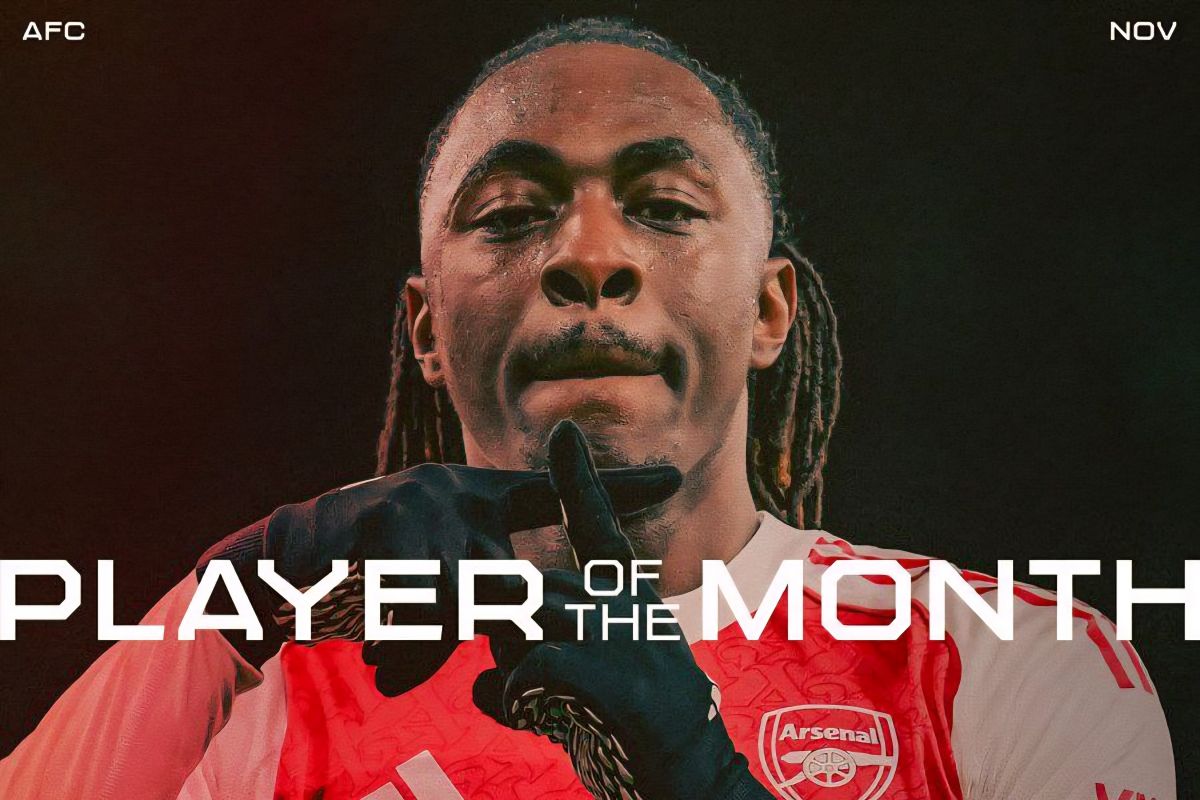 ابرچی ازه؛ بهترین بازیکن ماه نوامبر آرسنال