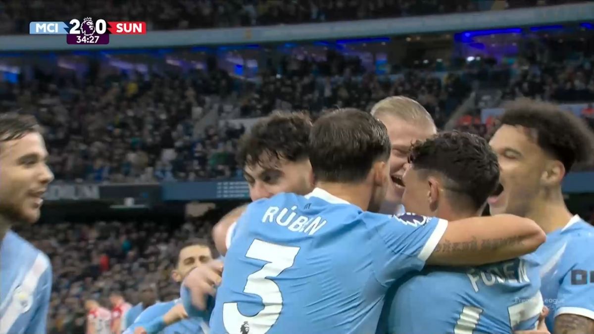 گل دوم منچستر سیتی به ساندرلند (گواردیول)