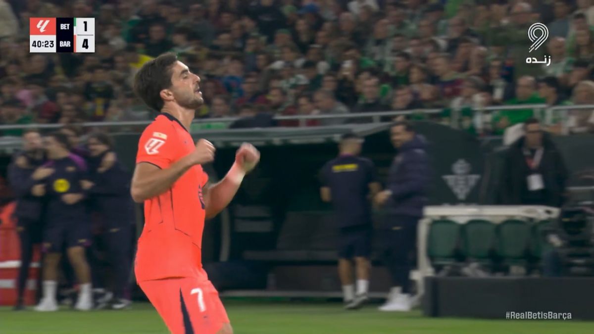 گل چهارم بارسلونا به بتیس (هت تریک فران تورس)