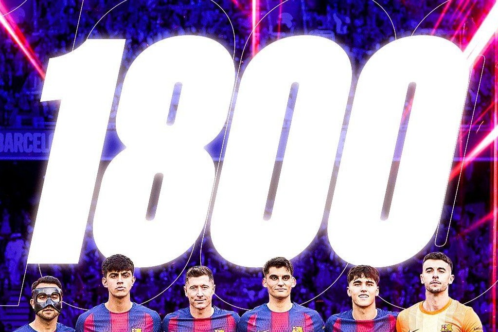 بارسلونا به مرز ۱۸۰۰ امتیاز تاریخ لالیگا نزدیک شد