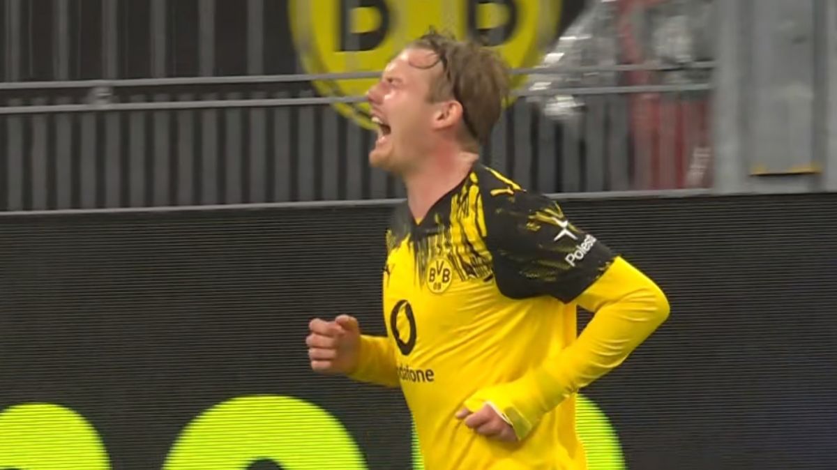 گل اول دورتموند به هوفنهایم (یولیان برانت)