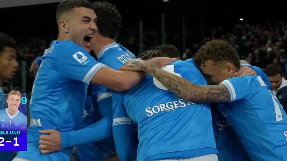 گل دوم ناپولی به یوونتوس (دبل راسموس هویلوند)