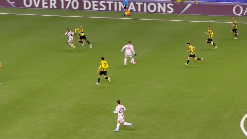 گل اول المپیاکوس به غیرت (پاس گل مهدی طارمی)