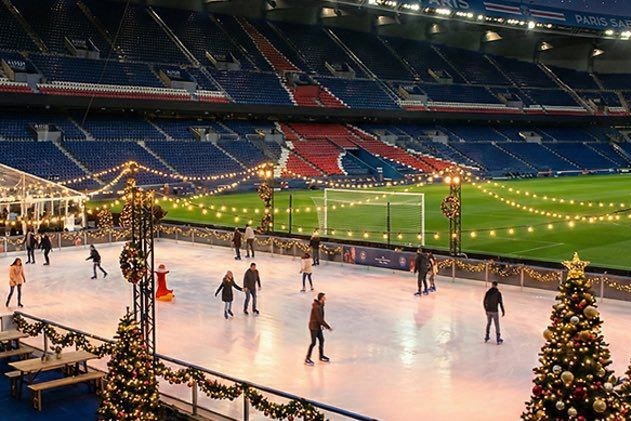 پاری سن ژرمن پیست یخ و دهکده کریسمس برپا میکند