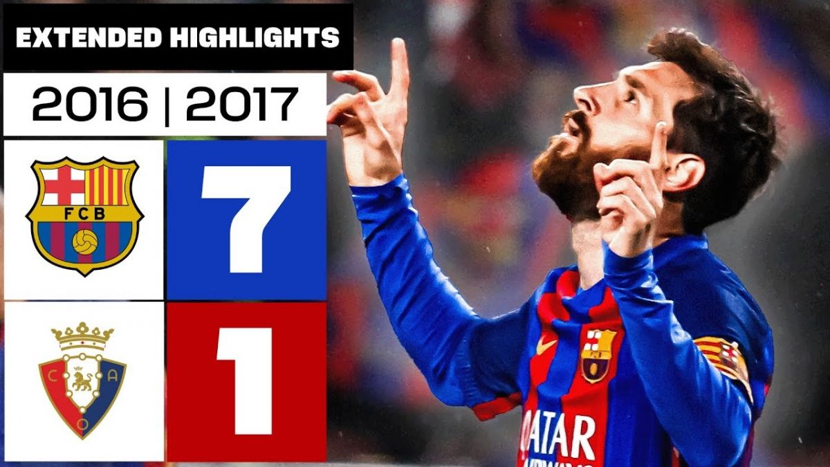 نوستالژی/ بارسلونا 7-1 اوساسونا (دبل مسی فصل 17-2016)