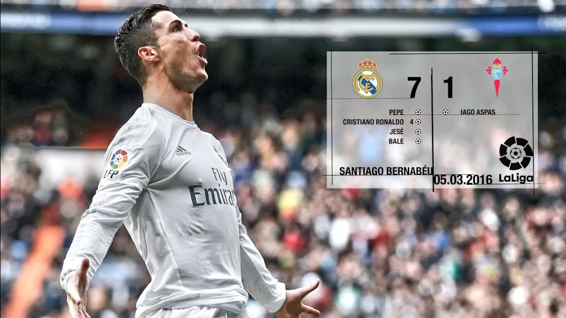 نوستالژی/ رئال مادرید 7-1 سلتاویگو (پوکر رونالدو فصل 15-2016)