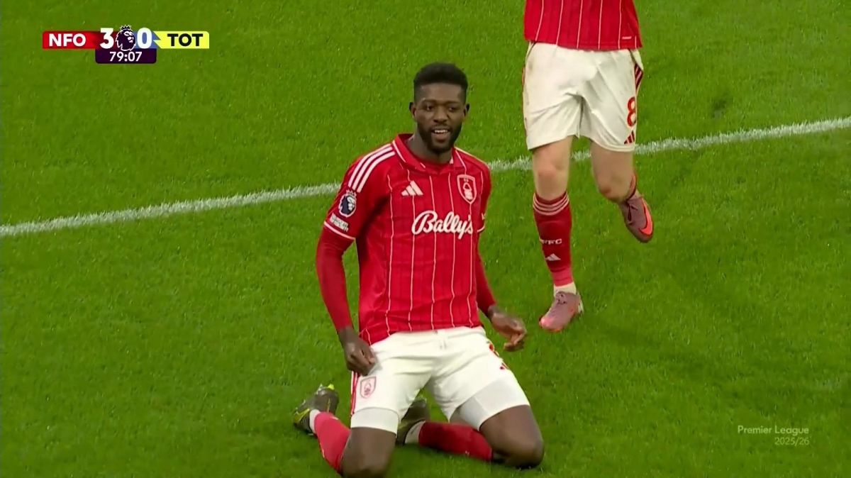 گل سوم ناتینگهام فارست به تاتنهام (گل زیبای سانگاره)