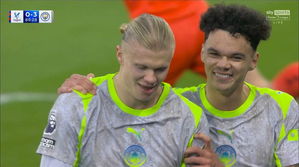 گل سوم منچستر سیتی به کریستال پالاس (دبل هالند - پنالتی)