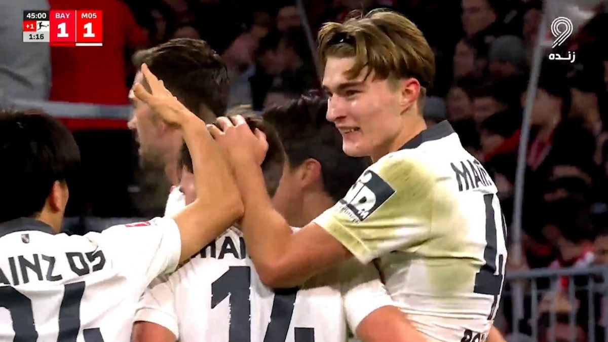 گل اول ماینتس به بایرن مونیخ (پوتولسکی)