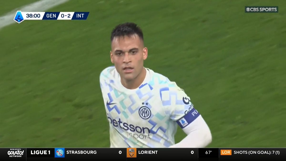 گل دوم اینتر به جنوا (لائوتارو مارتینز)