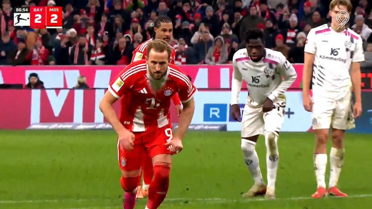 گل دوم بایرن مونیخ به ماینتس (هری کین)