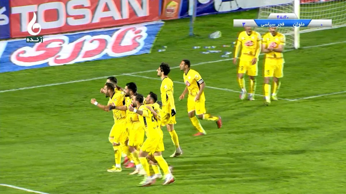گل سوم فجر سپاسی به ملوان (فرشید اسماعیلی)