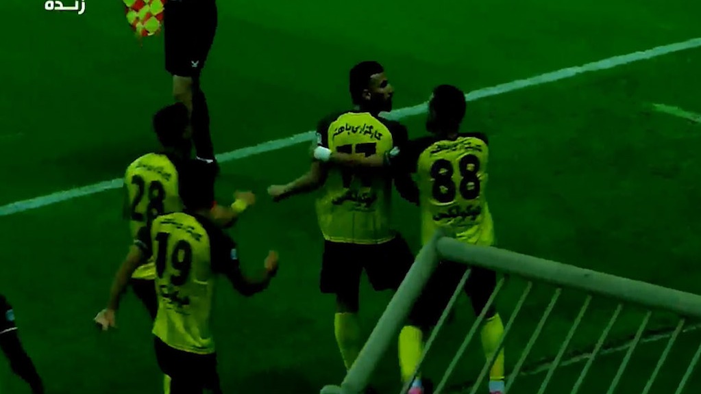 گل اول سپاهان به فولاد (محمد عسکری)