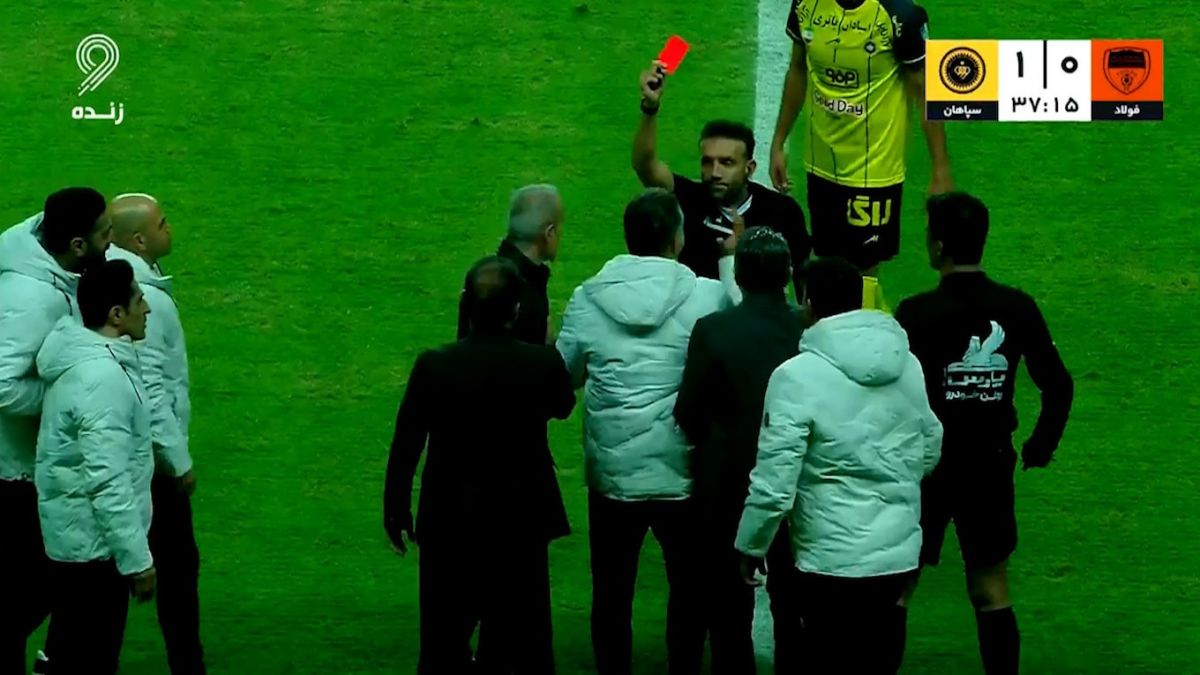 یحیی گلمحمدی به دلیل اعتراض به داوری از کنار زمین اخراج شد