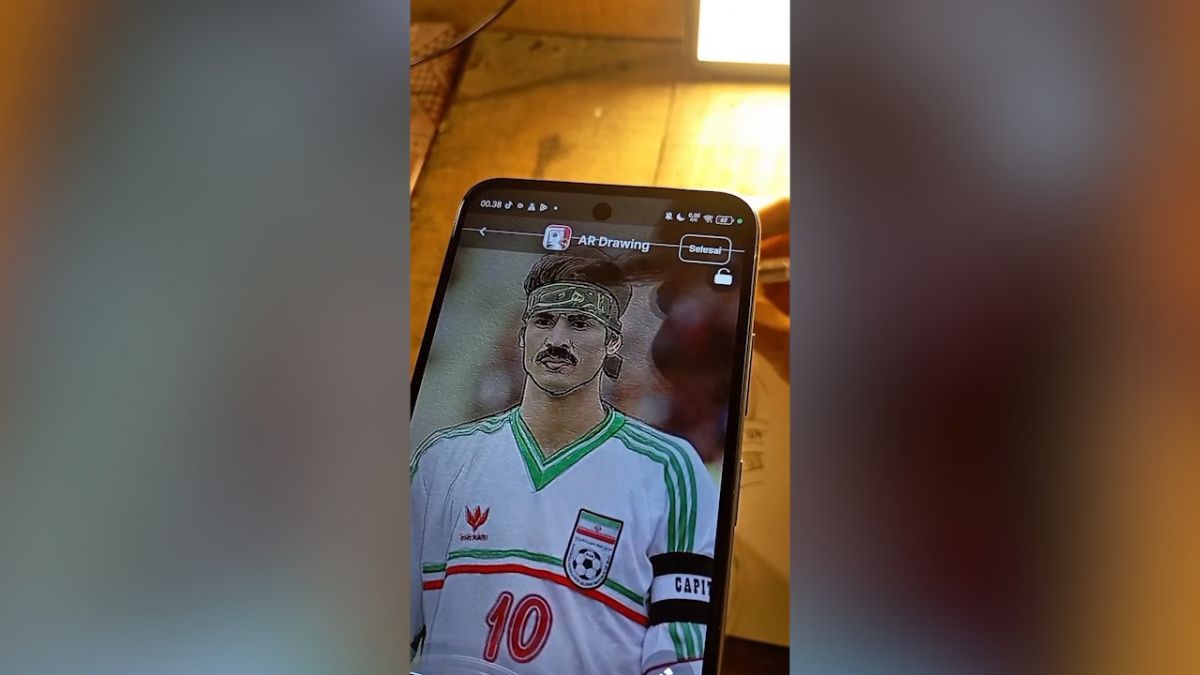 طراحی زیبا از چهره علی دایی، اسطوره فوتبال ایران