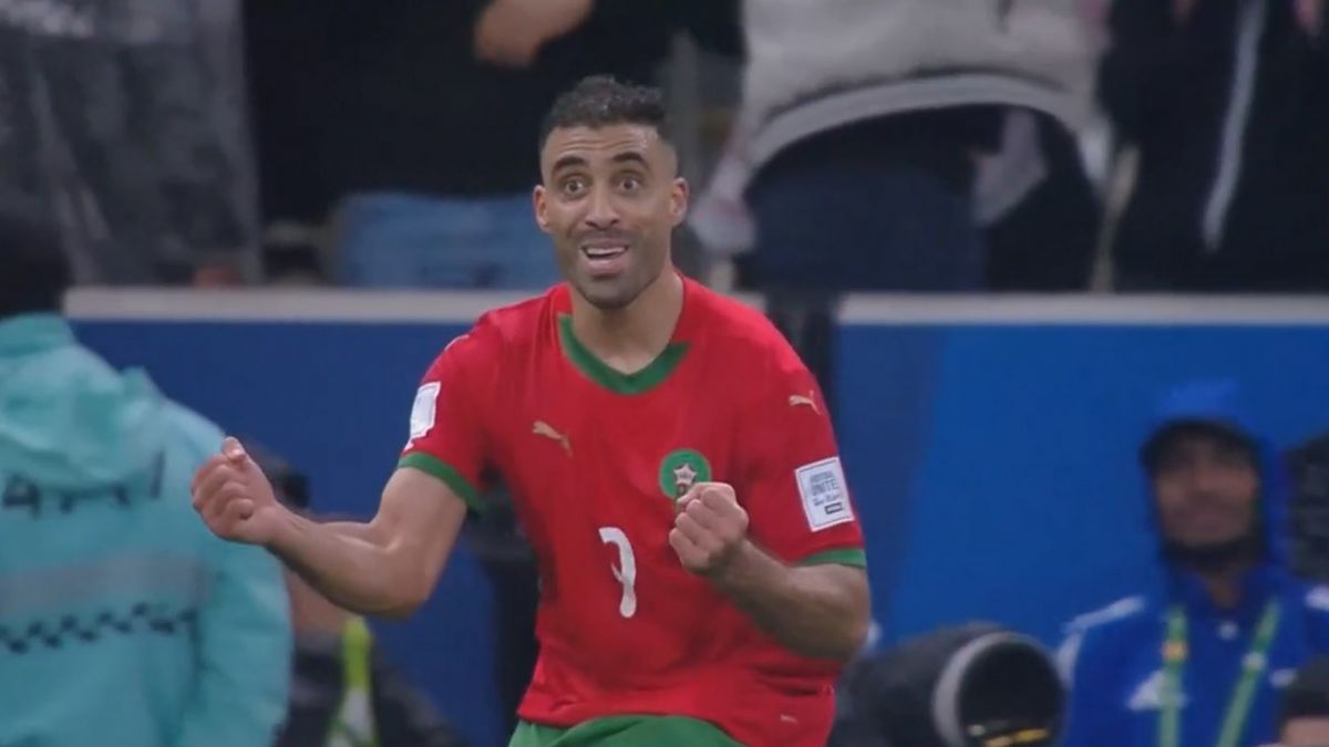 گل سوم مراکش به اردن (دبل عبدالرزاق حمدالله)