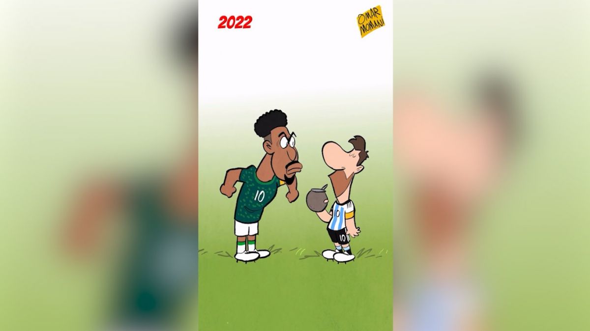 انیمیشن عمر مومنی انیماتور اردنی با موضوع اینکه تیم کشورش یک خطر جدی برای آرژانتین در جام جهانی است!