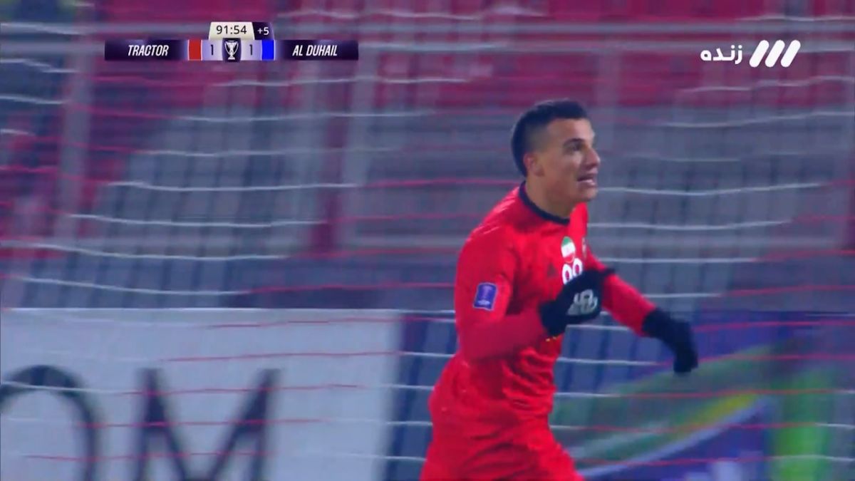 گل دوم تراکتور به الدحیل (گل دراماتیک حسین زاده)