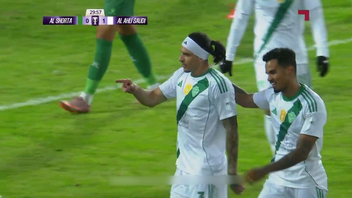 گل اول الاهلی عربستان به الشرطه (راجر ایبانز)